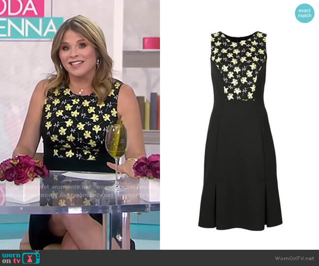 Carolina Herrera Floral Panel Dress worn by Jenna Bush Hager on Today