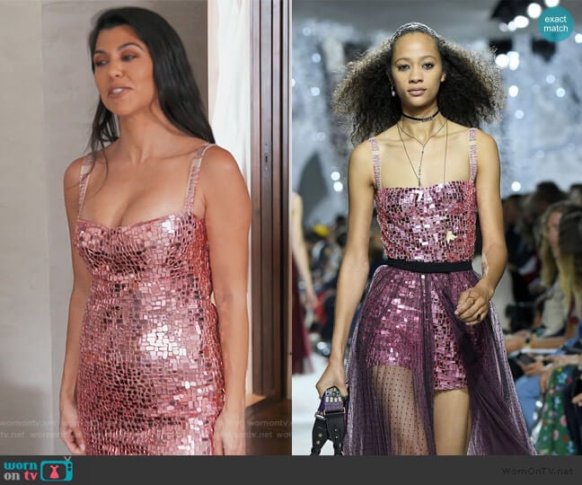 Christian Dior Spring / Summer 2018 Collection worn by Kourtney Kardashian on Keeping Up with the Kardashians
