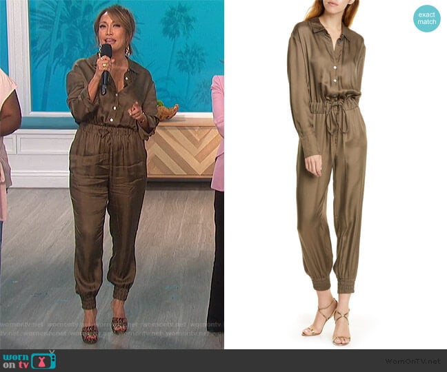 Cinq a Sept Joyce Twill Jumpsuit Jumpsuit worn by Carrie Inaba on The Talk