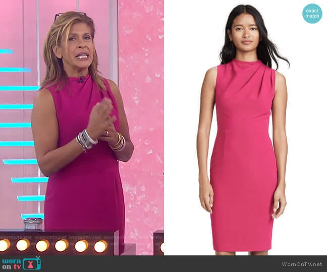 Black Halo Corrine Sheath Dress worn by Hoda Kotb on Today