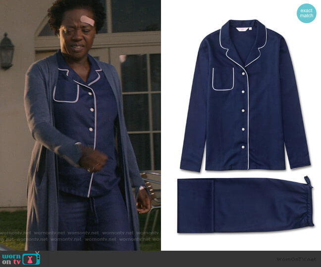 Derek Rose Lombard 6 Pure Jacquard worn by Annalise Keating (Viola Davis) on How to Get Away with Murder