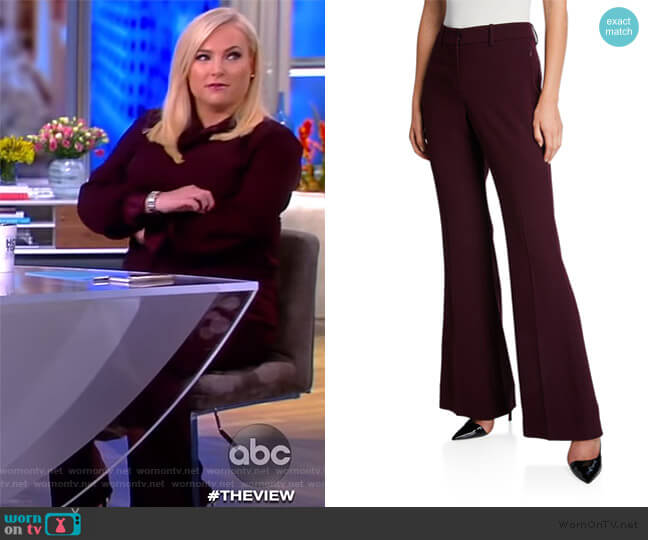 Elie Tahari Anna Flared-Leg Pants worn by Meghan McCain on The View