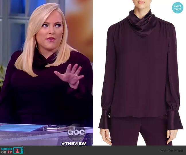 Elie Tahari Nathalie Silk Blouse worn by Meghan McCain on The View