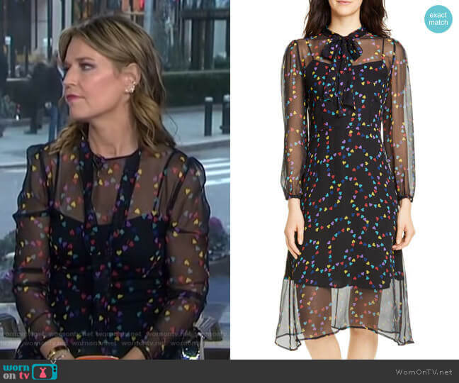HVN Elisa Dress worn by Savannah Guthrie on Today