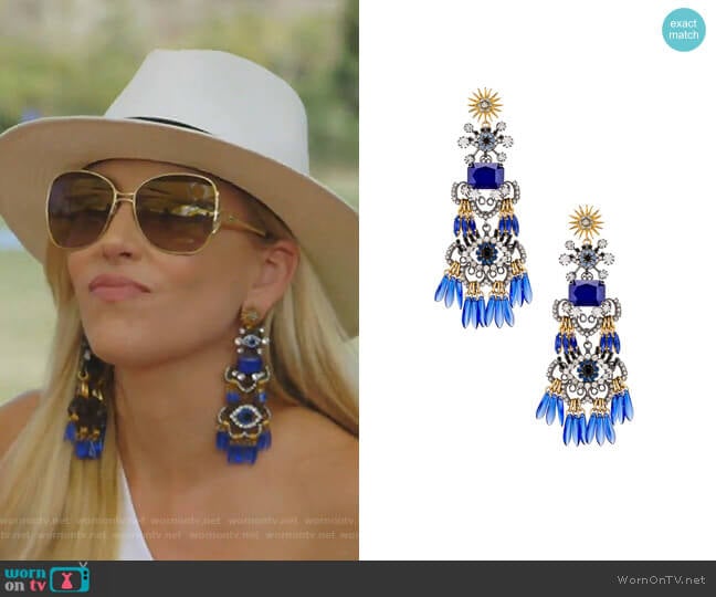 Elizabeth Cole Tutti Earrings worn by Stephanie Hollman on The Real Housewives of Dallas