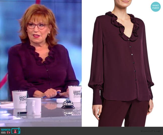Elie Tahari Azra Silk Blouse worn by Joy Behar on The View