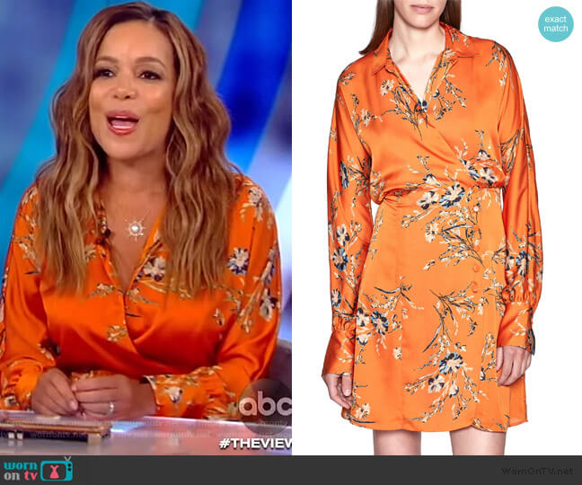 Equipment Harmon Wrap Dress worn by Sunny Hostin on The View