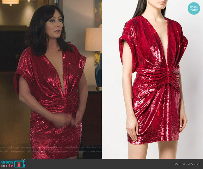 Iro Lilou Dress worn by Shannen Doherty (Shannen Doherty) on BH90210