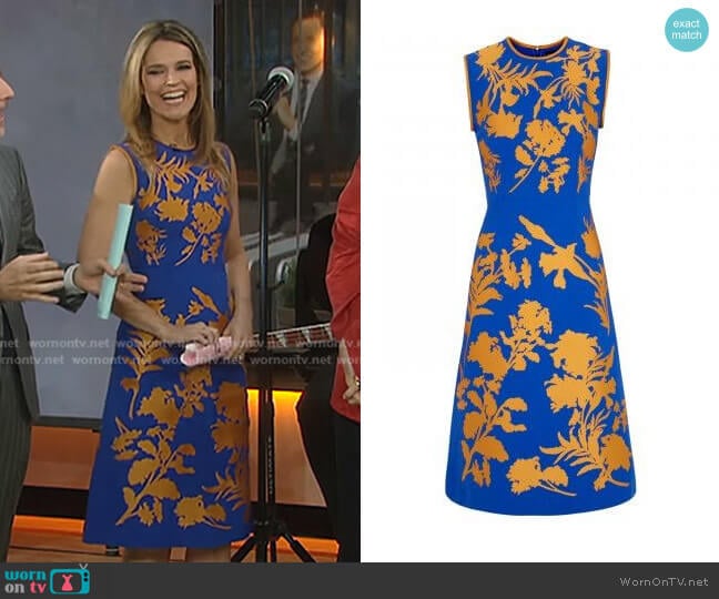 Jonathan Saunders Linford Floral Dress worn by Savannah Guthrie on Today