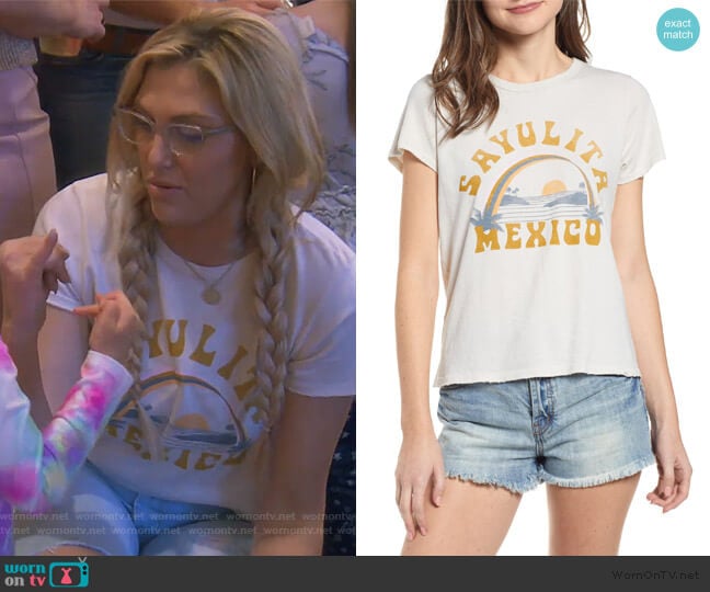 Junk Food Sayulita Mexico Graphic Tee worn by Gina Kirschenheiter on The Real Housewives of Orange County