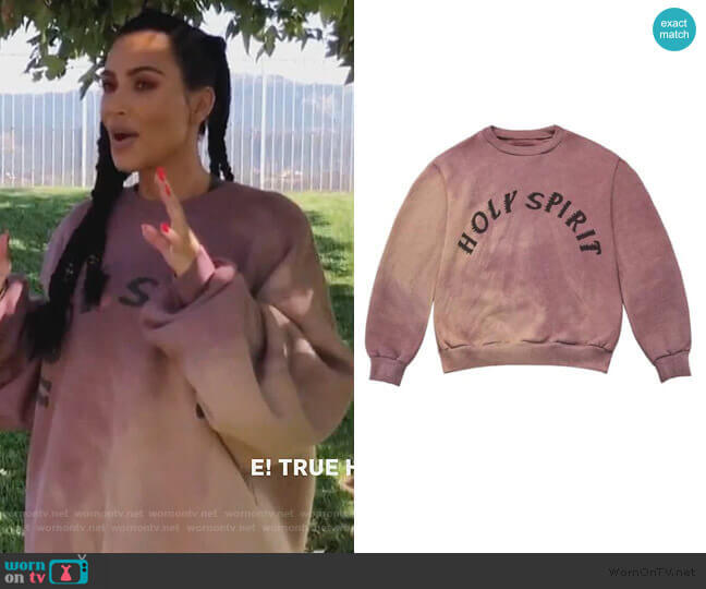 Kanye West Spirit Sunday Service Crewneck Oxen worn by Kim Kardashian on Keeping Up with the Kardashians