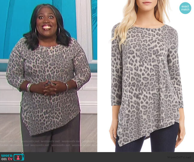 Karen Kane Leopard Crisscross-Back Top worn by Sheryl Underwood on The Talk