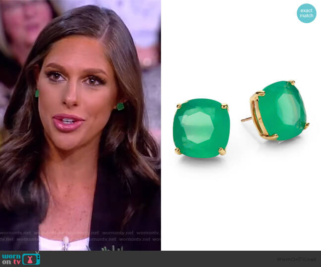 Kate Spade Small Square Stud Earrings worn by Abby Huntsman on The View
