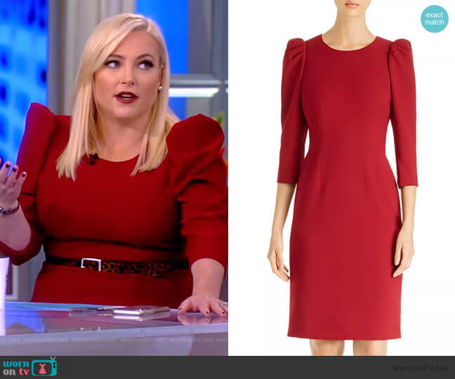 Kobi Halperin Jody Puff-Sleeve Sheath Dress worn by Meghan McCain on The View