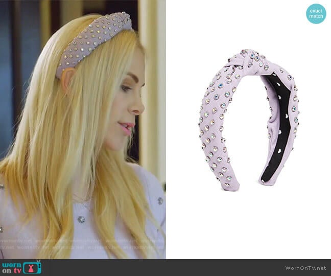 Lele Sadoughi Crystal Headband worn by Kameron Westcott on The Real Housewives of Dallas