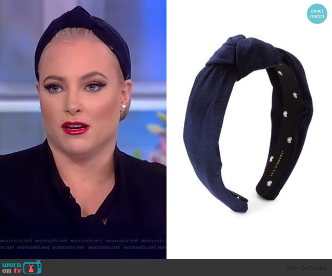 Lele Sadoughi Velvet Knotted Headband worn by Meghan McCain on The View
