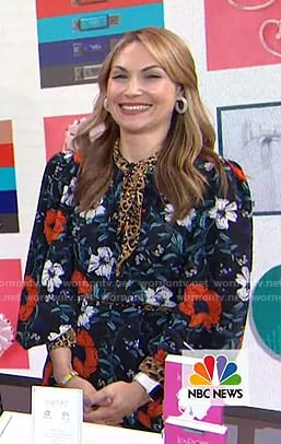 Lori Bergamotto’s floral and leopard print dress on Today