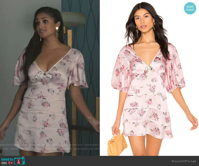 LoveShackFancy Lennox Dress worn by Carolina (Feliz Ramirez) on Grand Hotel