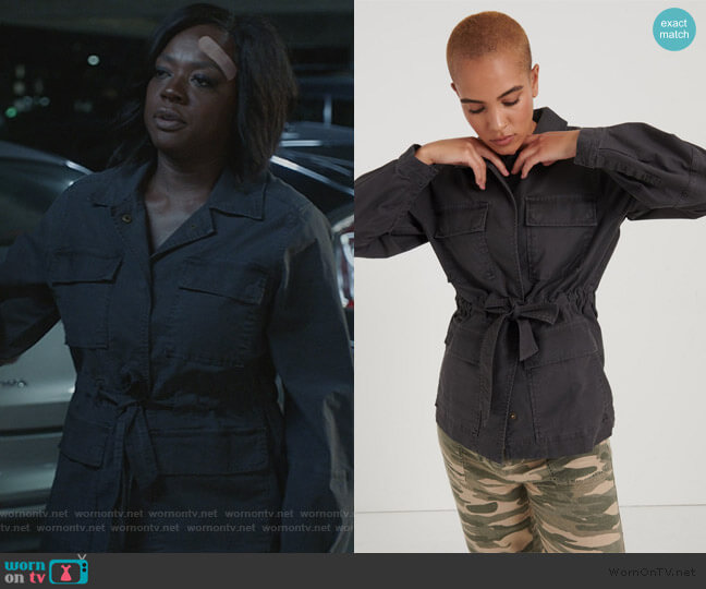 Lucky Brand Poet Sleeve Utility Jacket worn by Annalise Keating (Viola Davis) on How to Get Away with Murder
