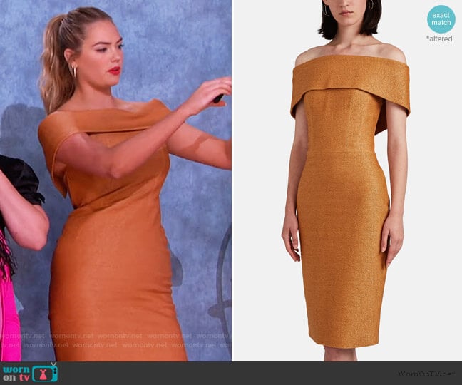 Manning Cartell Golden Ticket Cloqué Off-The-Shoulder Dress