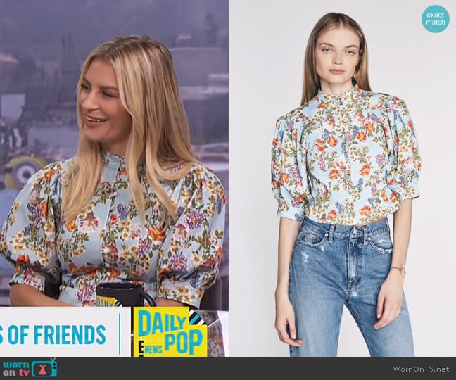 Marissa Webb Jules Print Top worn by Morgan Stewart on E! News