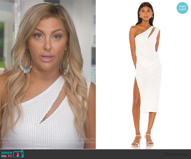 Michael Costello x Revolve Ryley Midi Dress worn by Gina Kirschenheiter on The Real Housewives of Orange County