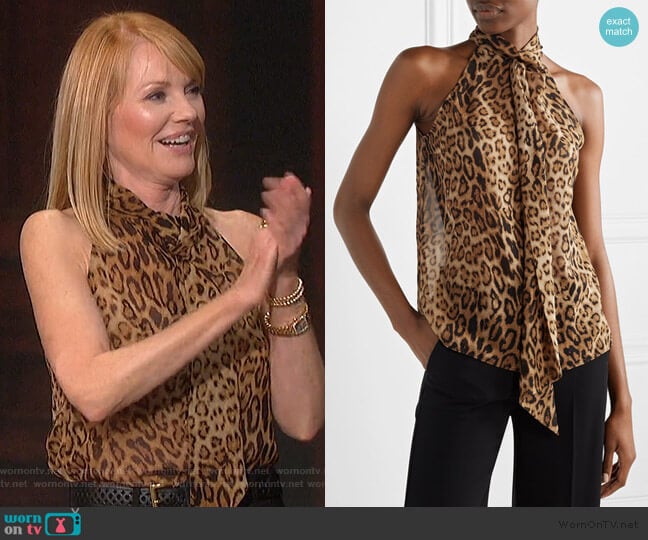 Nili Lotan Alameda leopard Top