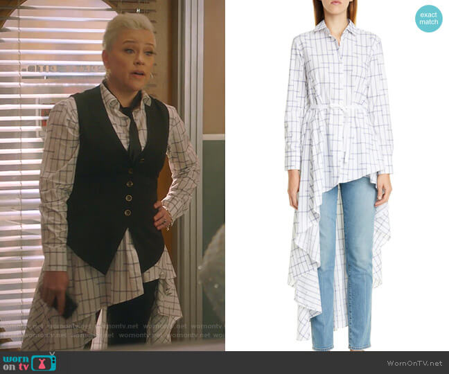 Palmer/Harding Long Super Shirt worn by Christine Elise (Christine Elise) on BH90210