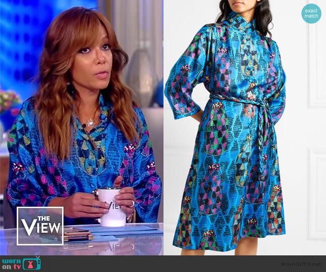 Riannna + Nina Josepha tie-front Midi Dress worn by Sunny Hostin on The View
