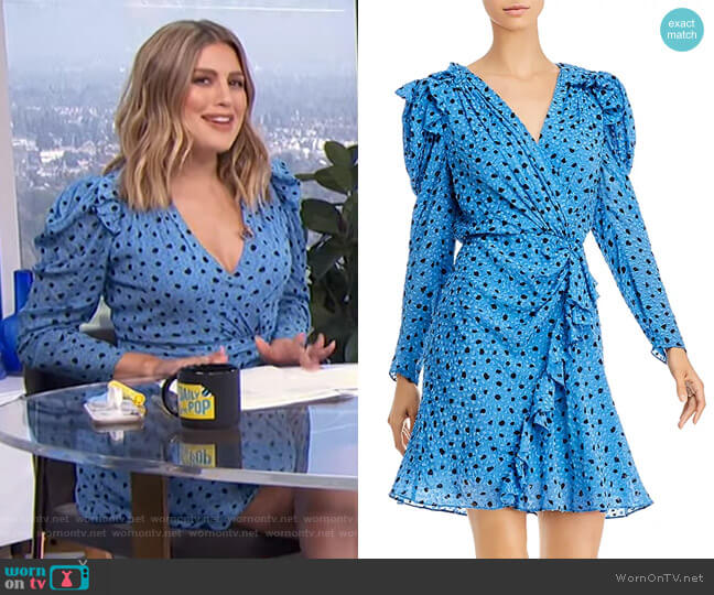 Rebecca Taylor Nova Faux-Wrap Dress worn by Carissa Loethen Culiner on E! News