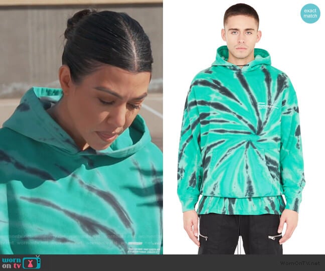 Represent XTC Hoodie in Watermelon Green worn by Kourtney Kardashian on Keeping Up with the Kardashians