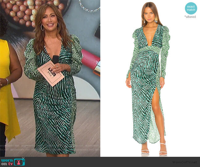 Rococo Sand Irene Gown worn by Carrie Inaba on The Talk