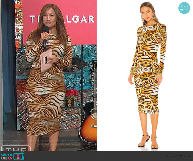 Ronny Kobo Noa Dress worn by Carrie Inaba on The Talk