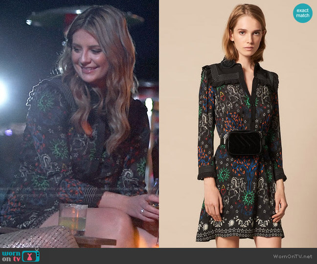 Sandro Short Printed Dress worn by Mischa Barton (Mischa Barton) on The Hills New Beginnings