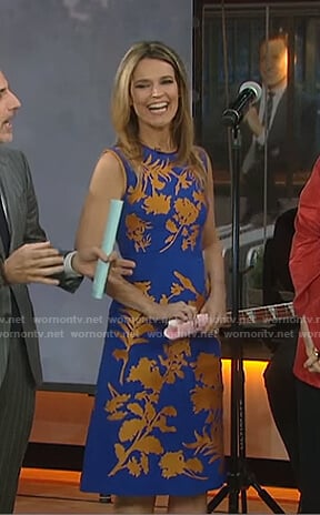 Savannah’s blue floral dress on Today