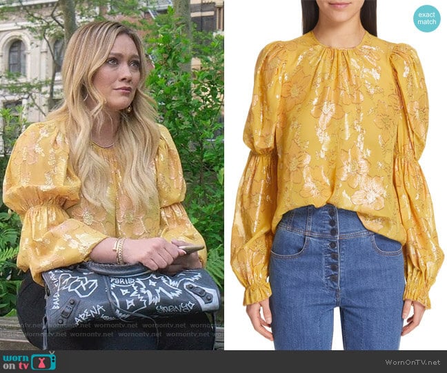 Ulla Johnson Aster Blouse worn by Kelsey Peters (Hilary Duff) on Younger