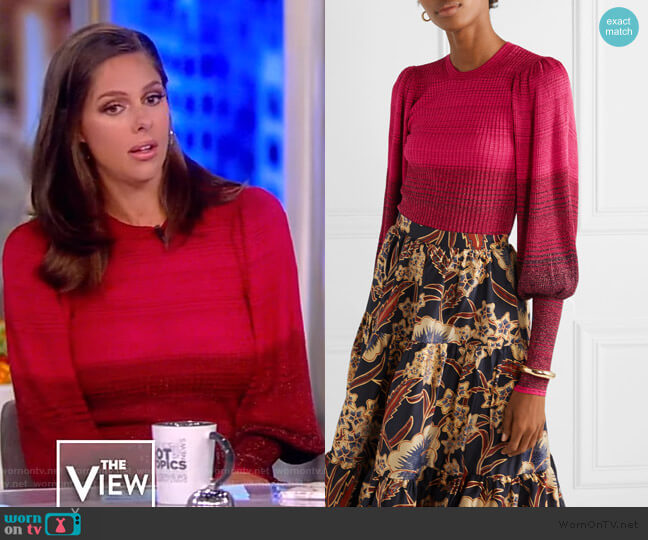 Ulla Johnson Dax Pullover worn by Abby Huntsman on The View