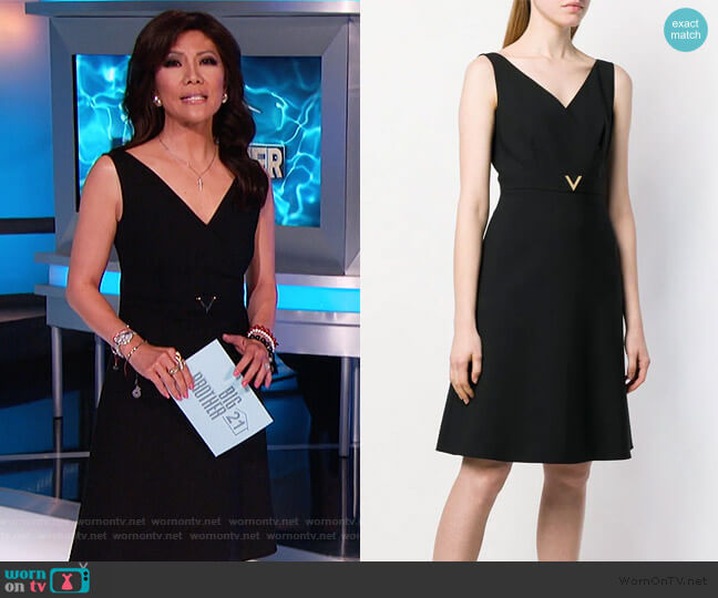 Valentino V Detail Dress worn by Julie Chen on Big Brother