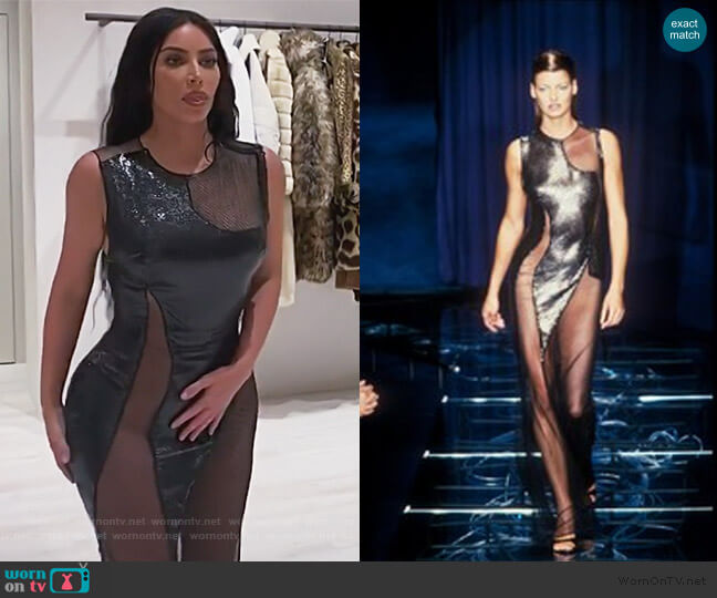 Versace 1998 Spring Collection worn by Kim Kardashian on Keeping Up with the Kardashians