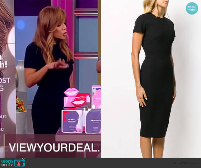Victoria Beckham Short Sleeve Fitted Dress worn by Sunny Hostin on The View