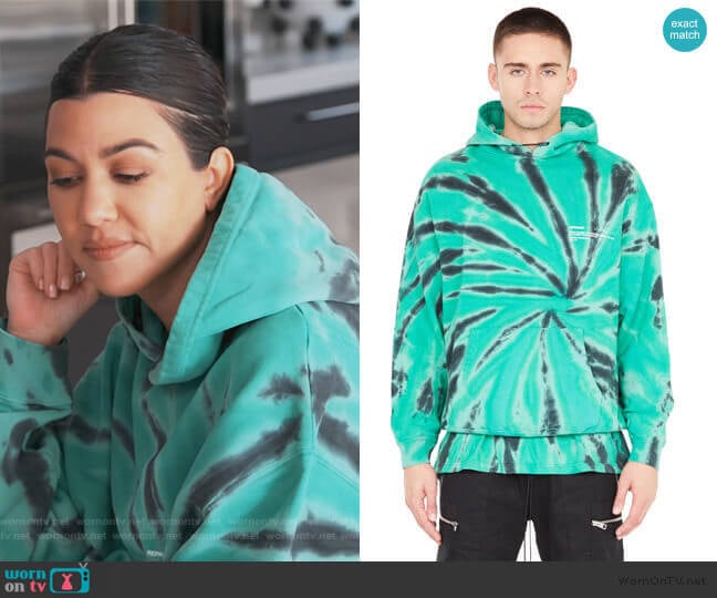 Represent XTC Hoodie in Watermelon Green worn by Kourtney Kardashian on Keeping Up with the Kardashians
