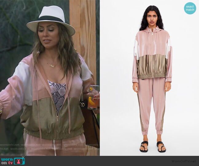 Zara Colorblock sweatshirt worn by Kelly Dodd on The Real Housewives of Orange County
