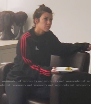 Khloe’s black and red Adidas track jacket on Keeping Up with the Kardashians