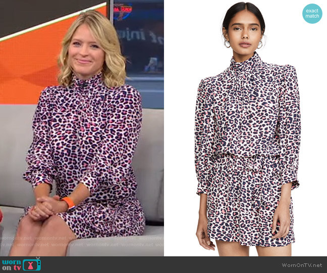 Zadig & Voltaire Rivali Print Le Dress worn by Sara Haines on Good Morning America