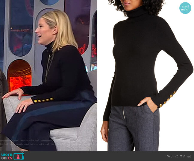 A.L.C. Desi Turtleneck Pullover worn by Sara Haines on Good Morning America