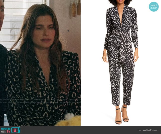 A.L.C. Kieran Jumpsuit worn by Rio (Lake Bell) on Bless This Mess