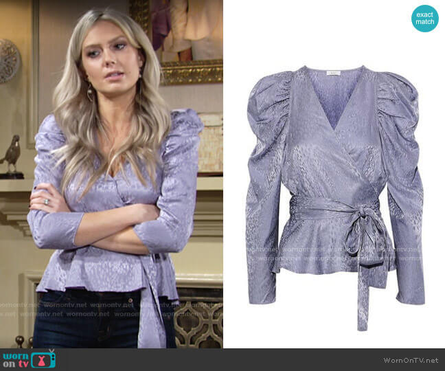 A.L.C. Palermo Top in Lilac worn by Abby Newman (Melissa Ordway) on The Young and the Restless