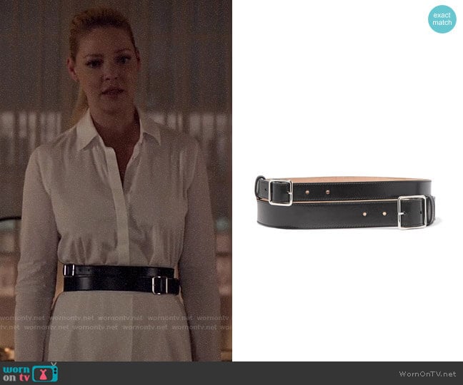 Alexander McQueen Leather Waist Belt worn by Samantha Wheeler (Katherine Heigl) on Suits