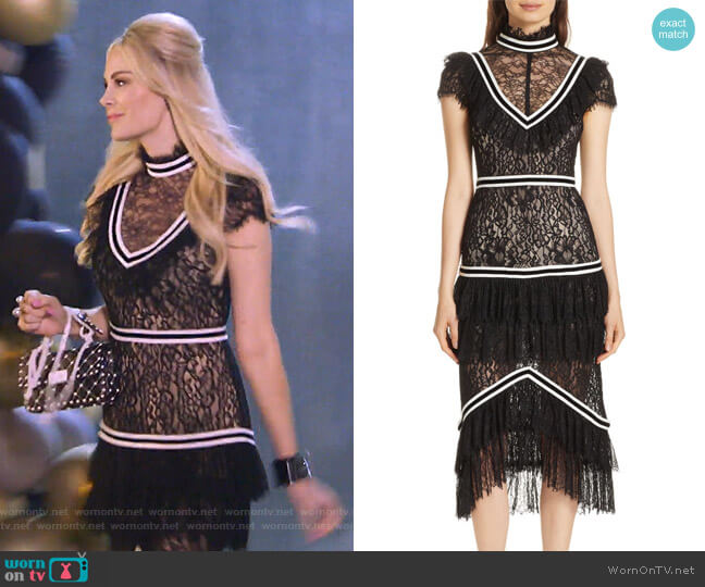 Alice + Olivia Annetta Midi Dress worn by Kameron Westcott on The Real Housewives of Dallas