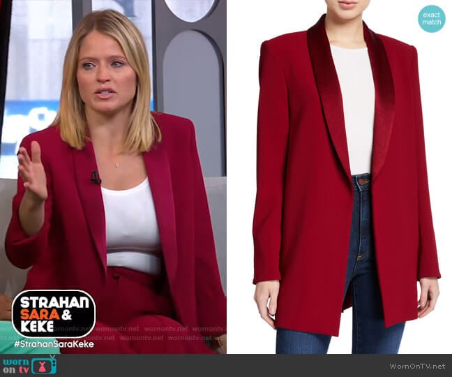 Alice + Olivia Jace Oversized Blazer worn by Sara Haines on Good Morning America